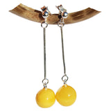 Honey Amber Long and Dangly Earrings
