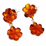 Honey Amber Studs Flowers