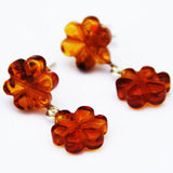 Honey Amber Studs Flowers