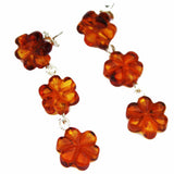 Honey Amber Studs Flowers