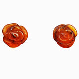Baltic Amber Flower Studs - Roses
