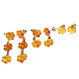 Honey Amber Studs Flowers