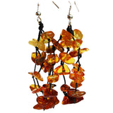 Traditional Style Amber Earrings
