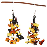 Traditional Style Amber Earrings