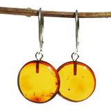 Baltic Amber Discs Earrings