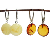 Baltic Amber Discs Earrings