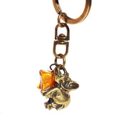 Anchor and Ship Wheel with Amber Tumble Keyring