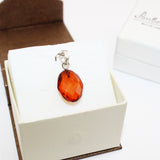 Stunning facet cut Baltic Amber Pendant - Diamonds