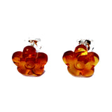 Honey Amber Flower Studs - Daisies