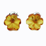 Honey Amber Studs Flowers