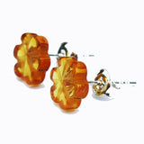 Honey Amber Studs Flowers
