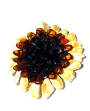 Beautiful Baltic Multicolour Amber Pendant Flower