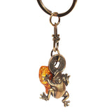 St. Christopher And Amber Tumble Keyring