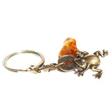 Dog and Amber Tumble Keyring