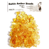Polished Baltic Amber Beads with holes. (3mm-8mm)