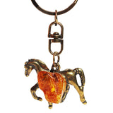 Horse and Amber Tumble Keyring