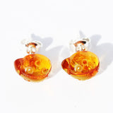 Honey Baltic Amber Studs - Ladybirds
