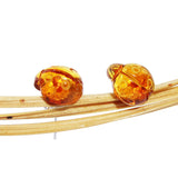 Honey Baltic Amber Studs - Ladybirds