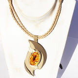 Leather & Honey Baltic Amber Necklace - Pendant