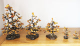 Strikingly beautiful Amber Tree Ornaments mounted on marble