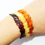 Baltic Amber Moon Bracelet 'Moon Twist'