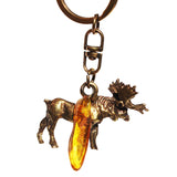 Elephant and Amber Tumble Keyring