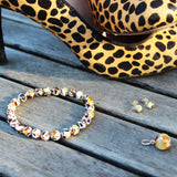 Baltic Amber Dalmatian Pattern Earrings