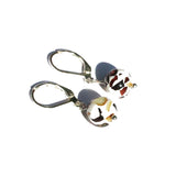 Baltic Amber Dalmatian Pattern Earrings
