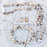 Baltic Amber Dalmatian Pattern Necklace