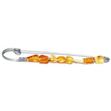 Simple Hand Crafted Amber Bead Pin