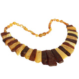 Unpolished Multi Baltic Amber Collar - Cleopatra