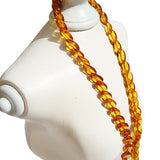 Gorgeous Overlapping Handcrafted Baltic Amber Bead Necklace