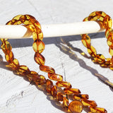 Gorgeous Overlapping Handcrafted Baltic Amber Bead Necklace