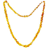 Gorgeous Overlapping Handcrafted Baltic Amber Bead Necklace