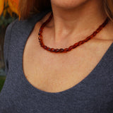 Gorgeous Overlapping Handcrafted Baltic Amber Bead Necklace