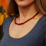 Gorgeous Overlapping Handcrafted Baltic Amber Bead Necklace