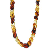 Gorgeous Overlapping Handcrafted Baltic Amber Bead Necklace