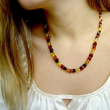 Gorgeous Overlapping Handcrafted Baltic Amber Bead Necklace