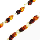 Gorgeous Overlapping Handcrafted Baltic Amber Bead Necklace