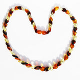 Gorgeous Overlapping Handcrafted Baltic Amber Bead Necklace