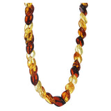 Gorgeous Overlapping Handcrafted Baltic Amber Bead Necklace