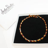 Gorgeous Overlapping Handcrafted Baltic Amber Bead Necklace