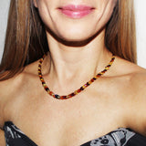 Gorgeous Overlapping Handcrafted Baltic Amber Bead Necklace