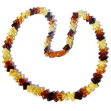 Gorgeous Overlapping Baltic Amber Square Bead Necklace