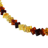 Gorgeous Overlapping Baltic Amber Square Bead Necklace