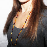 Long Amber Drop Necklace. Be in style!!! 31inch.