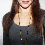 Long Amber Drop Necklace. Be in style!!! 31inch.