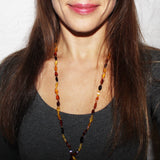 Long Amber Drop Necklace. Be in style!!! 31inch.