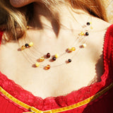 Charming Three Wires Illusion Necklace
