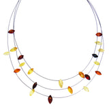 Charming Three Wires Illusion Necklace - Teardrops